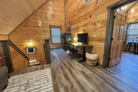 dedicated workspace, luxury vacation rental, Smoky Mountains