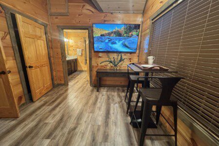 Master bedroom coffee bistro table, luxury vacation rental - Sevierville, TN