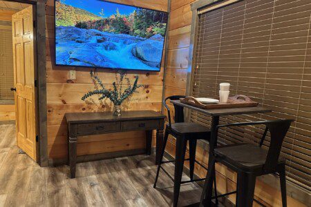 Master bedroom coffee bistro table, luxury vacation rental - Sevierville, TN
