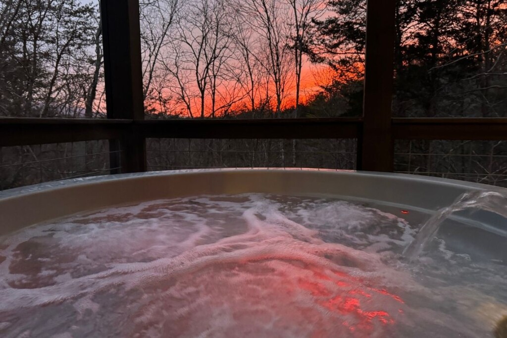 Hazy Bear hot tub pink night 1140x760